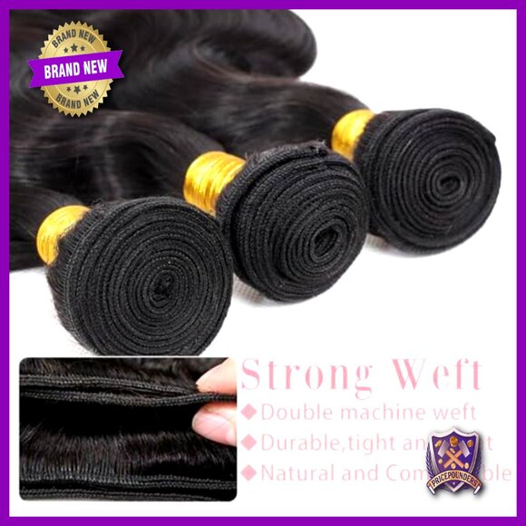 3 Bundle Body Wave Human Hair Extensions 16-20 Inch Brazilian Virgin Hair main image 4